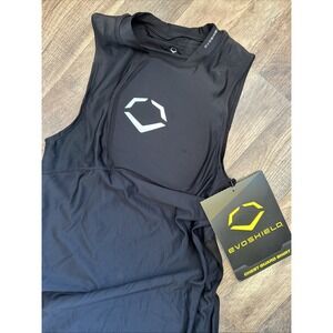 EvoShield Adult Sz Small Protective Baseball Chest Guard Sleeveless Shirt Black
